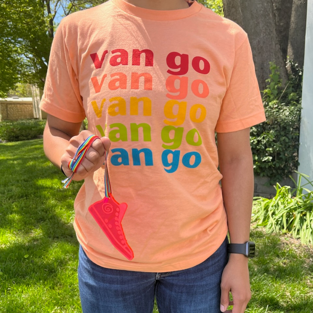 Van Go Peach Rainbow Tee