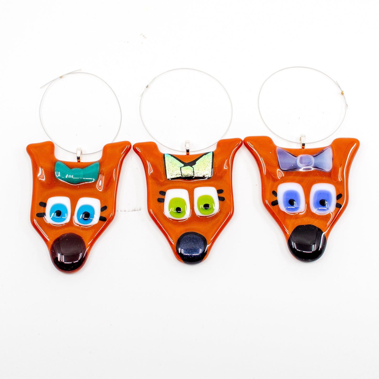 Fused Glass Reindeer Ornaments