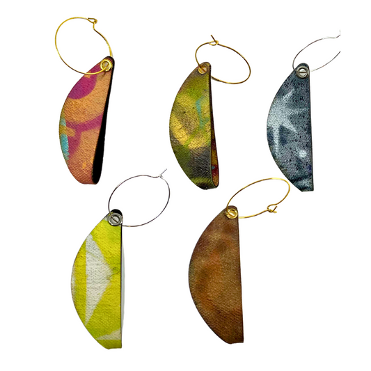 Painted Canvas Earrings