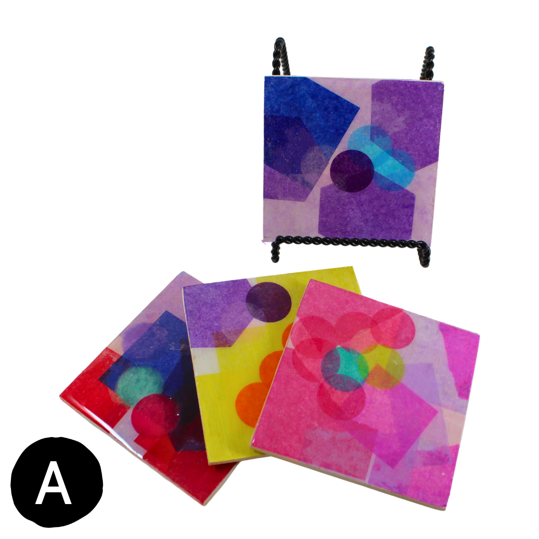 Tissue Paper Coaster Sets of 4