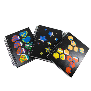 Large Color Cut-Out Black Spiral Journal