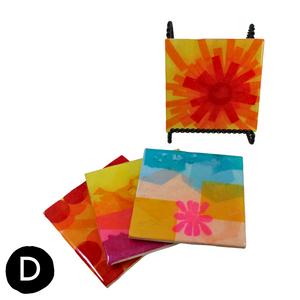 Tissue Paper Coaster Sets of 4