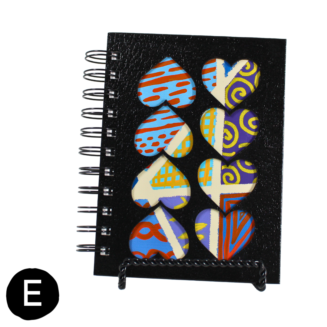 Small Color Cut-Out Black Spiral Journal