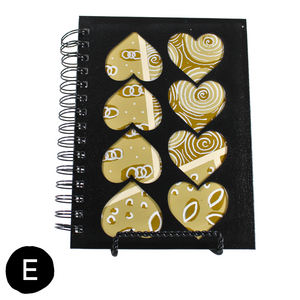 Large Color Cut-Out Black Spiral Journal