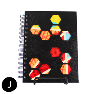 Large Color Cut-Out Black Spiral Journal
