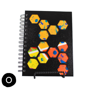 Large Color Cut-Out Black Spiral Journal