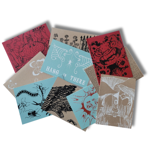 Screen-Printed Card Pack - 10 Assorted 5x7 Cards