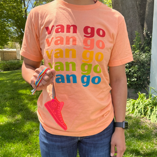 Van Go Peach Rainbow Tee