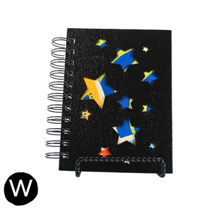 Small Color Cut-Out Black Spiral Journal