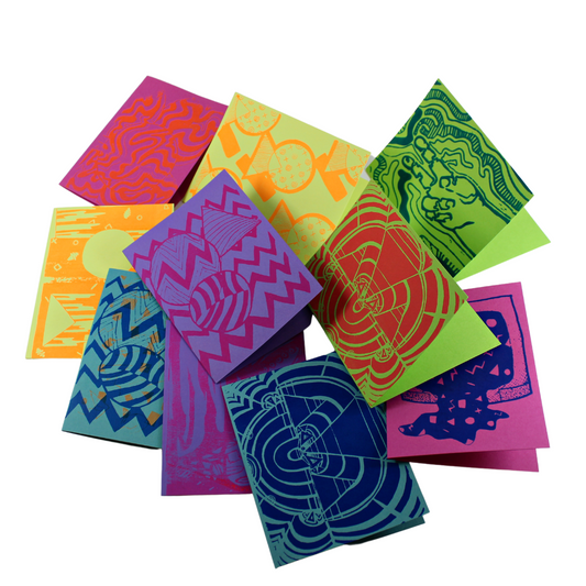 Neon Screen Printed Card Assortment