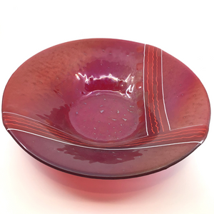 Large Red Glass Bowl