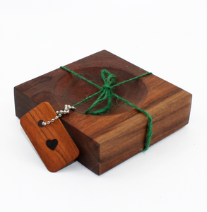 Wood Key Bowl and Key Ring