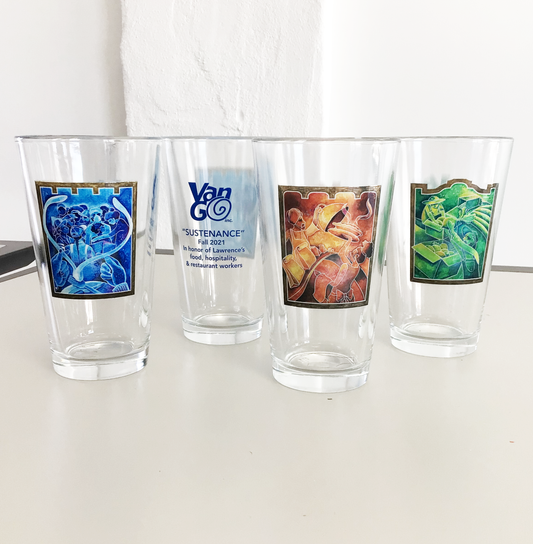 "Sustenance" Mural Pint Glass Set of 4