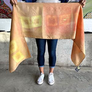 Hand dyed silk scarves