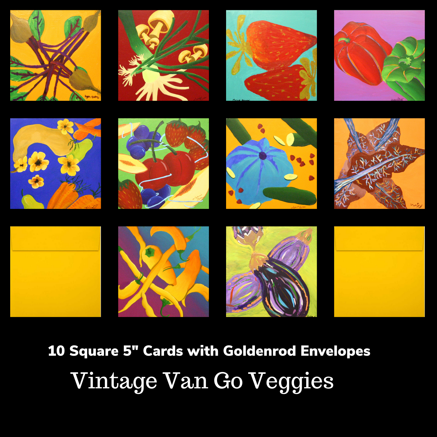 Vintage Van Go Veggies 10 Card Pack